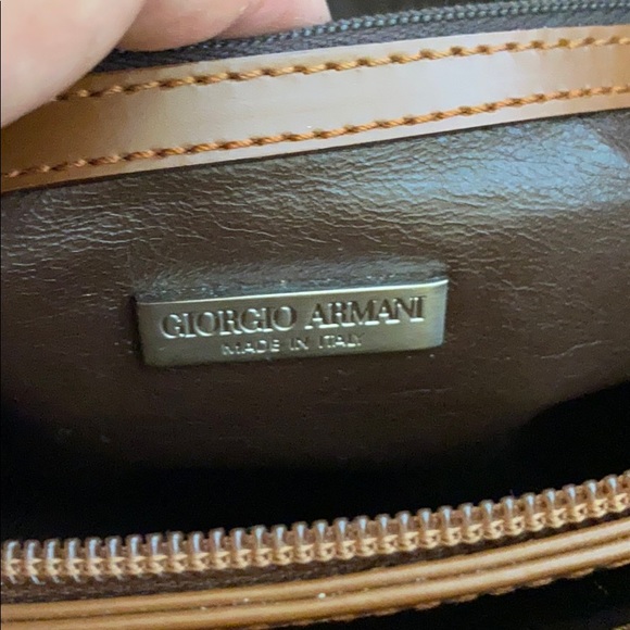 Giorgio Armani shoulder bag Brown genuine leather - Picture 6 of 8